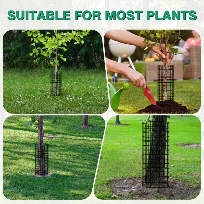 6Pack Tree Trunk Protector, Metal Tree Guards Trunk Protector with