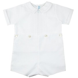 Feltman Brothers Infant Two Piece Pintucked Bobby Suit, Brown , 24M