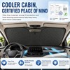 auvstar Parasol para Coche ZYD Plegable 145x83cm Plateado