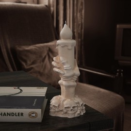 Skull Candle Mold Candle Holder Mold Skull Resin Mold Clay Mold Jewelry Resin Casting Mold Candle Making Molds Craft Supplies 3D Mold Silicone Mold for Resin Casting Mold