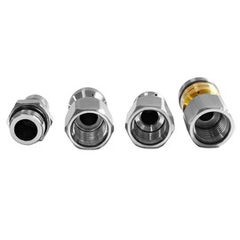 ANPTGHT Pressure Washer Sewer Jetter Nozzles Kits 5000PSI Stainless Steel 3pcs Drain Cleaning Nozzle Tips Pointed Button Nose Rotating Jetting Sewer Nozzle with 1/4” NPT Male Quick Connector