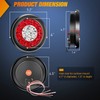 Nilight 2PCS 4 Inch Round Red White LED Trailer Tail