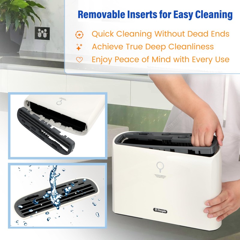 Etespie Smart Cutting Board and Knife Set,Self Cleaning Cutting Board