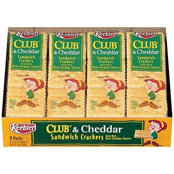 Keebler Cracker Sandwiches to Go - Club & Cheddar - 1.38 oz - 8 ct - 2 Pack