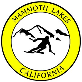 Athena Brands Mammoth Lakes California Skier - Car Truck Window Bumper Graphics Sticker Decal - Neon Yellow