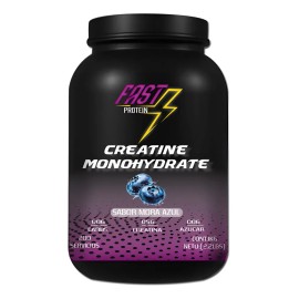 Creatina Monohidratada Fast Protein 1kg Sabor Mora Azul Libre de Gluten                                                                               