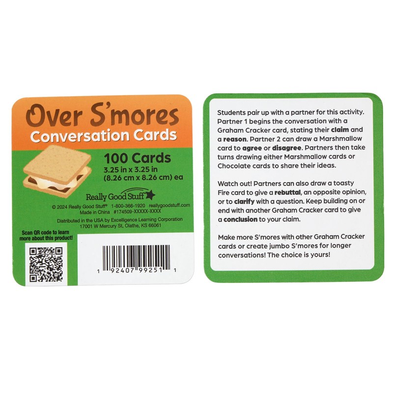 Really Good Stuff Over S'Mores Conversation Cards