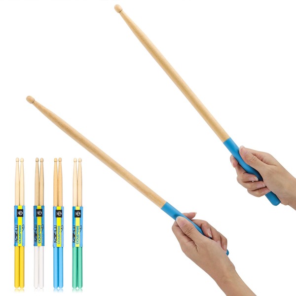 4 Pairs 5A Maple Wood Drumsticks Non-slip Drum Sticks for