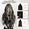 BARSDAR Wavy Clip in Hair Extensions - 20 Inch Highlight