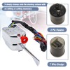 Saihisday Universal Turn Signal Switch with Flasher, 12V Chrome Street