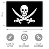 Pack of 10 Pirate Flag Stickers Jolly Roger Sticker 7.4