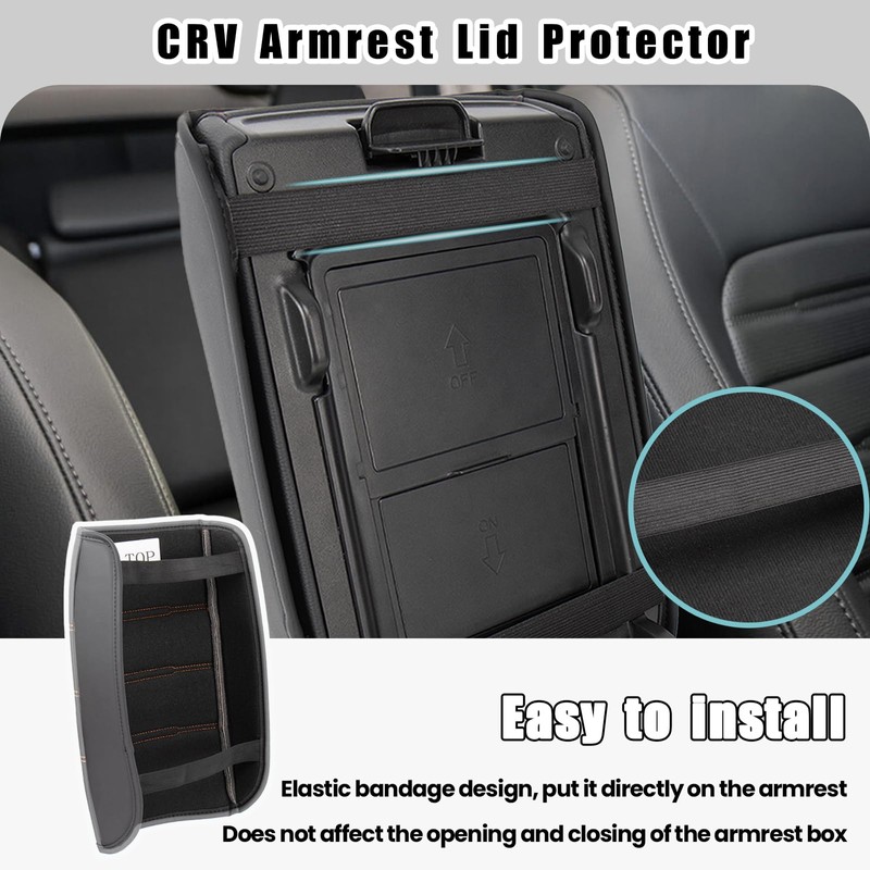 Neepiar Center Console Armrest Leather Cover Compatible with 2023 2024