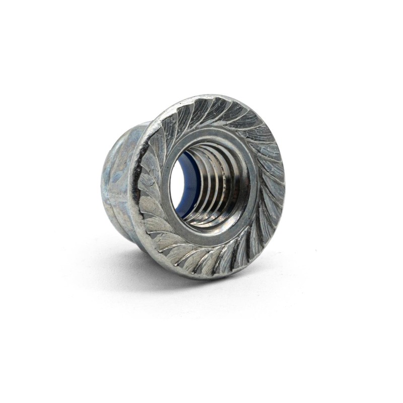 Hippo Hardware M4 (4mm) Flanged Serrated Nyloc Nuts A2 Stainless