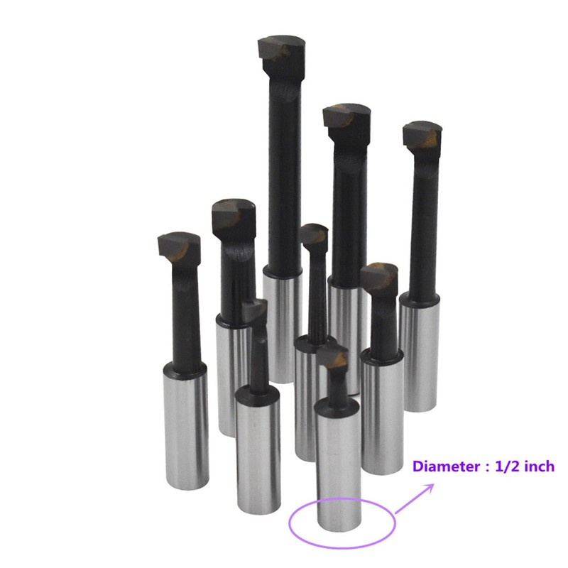 Kimllier 2 Inch Boring Head R8 Shank 9Pcs 1/2 Inch