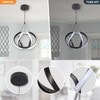 CANEOE Modern Led Pendant Light Fixtures, 5500K Black Pendant Lighting