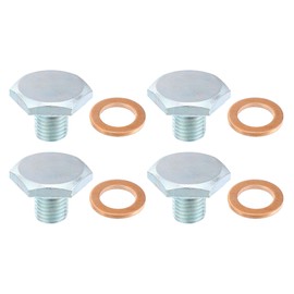 A ABSOPRO 4 Pieces Oil Drain Plug M10 x 1.25 Car Oil Plug Kit Drain Plug for Honda CR-V 16590-73J00
