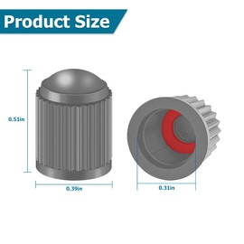 30PCS Tire Valve Caps, Plastic Dust Proof Air Caps Cover for Car Tyre, Airtight Seal Stem Covers with O Rubber Ring, Auto Accessories Universal for Trucks, Motorcycles, Bicycles, SUV (Gray)