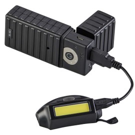 Streamlight 61714 Bandit Pro 180-Lumen Rechargeable Lightweight LED Headlamp for Work & Outdoor Use, Includes Elastic Head Strpa, Visor Clip and USB Cable, Black