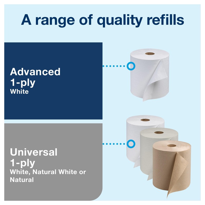 Tork Paper Hand Towel Roll Lever Dispenser Smoke H21, High-Capacity,