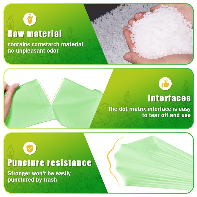 Expspru 13 Gallon/50L Biodegradable Trash Bags Tall Kitchen Garbage Bags