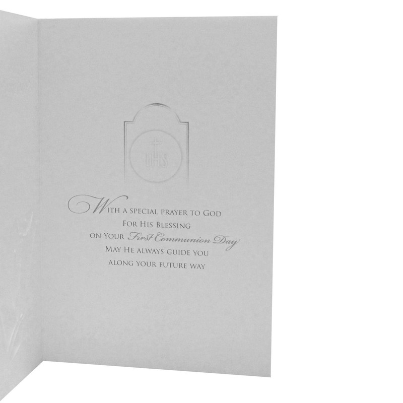 First Holy Communion Card and Envelope with Bookmark Gold Detail