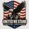 United We Stand Eagle Sticker, 5 inches - US Army