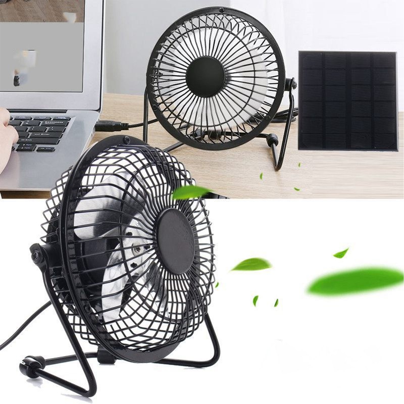 5W Solar Panel Powered Fan for Outdoor Cooling USB Solar