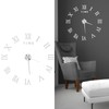DIY Wall Clock Roman Numerals Frameless Mirror Surface Wall Clock