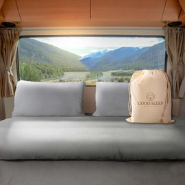 600 TC Luxurious Light Gray RV King Sheets 72 x 80, 100% Egyptian Cotton RV Sheets, 4 Piece RV Bed Sheets Set, Ultra Soft Camping Sheets for RV Mattress, 16" Deep Pocket Sheets for RV Bed