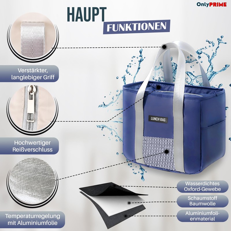 OnlyPRIME Cool Bag + Refillable Ice Block | Cool Box