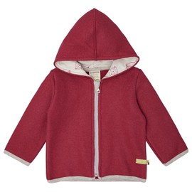 loud + proud Girls' Wollwalk, GOTS Certified Jacket, red