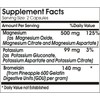 Magnesium Potassium Asporotate and Bromelain ~ 200 Capsules - No