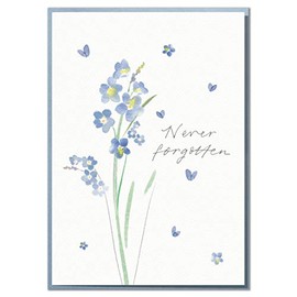 Never Forgotten. Beautiful, Heartfelt Sympathy or Thinking of You Card