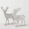 Deer Wooden Figurine Decoration Christmas Height 30 cm Set of