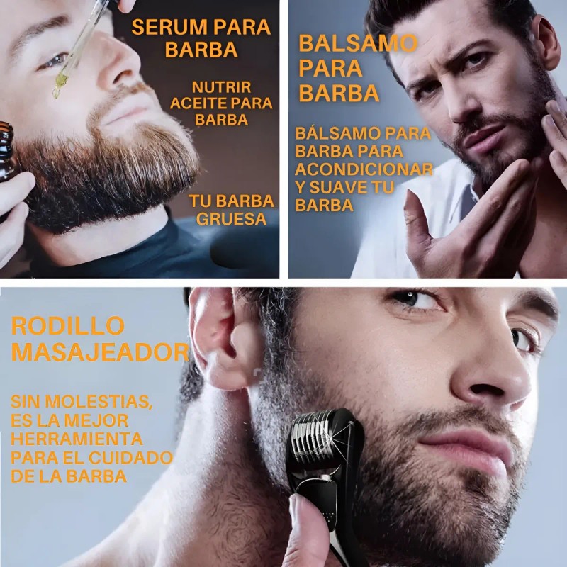 Kit Barba Cuidado Para Hombres, Herramientas De Aseo 5pcs