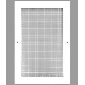 16" x 20" or 20" x 16" Cube Core Eggcrate Return Air Grille - Aluminum Rust Proof - HVAC Vent Duct Cover - White [Outer Dimensions: 17.75 X 21.75]
