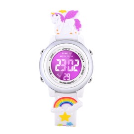 Toys for 3-11 Year Old Girls, DOTODO Kids Watches for Girls Ages 4-10 Unicorn Toddler Watches for Girls Xmas Birthday Gifts for 3-10 Year Old Girls Educational Toys for Girls Stocking Stuffers - White