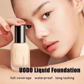 UODO Liquid Foundation - UODO Moisturizing Light Foundation/UODO Matte Long Lasting Foundation, UODO Foundation, Invisible Foundation Makeup Uodo, Uodo Maquillaje (Moisturizing W02 Brighten)