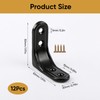 12PCS Black Shelf Brackets for Wall Shelves – 2 x