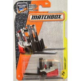 Matchbox 2017 MBX Construction Power Lift Fork Lift 46/125, Gray and Red