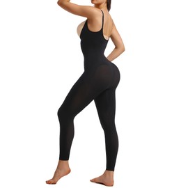 SHAPERX Hourglass Leggings 360 Compression 2 Sizes Look Full Body Shaper Breathable No Roll Down,SZ5802-Black-4XL