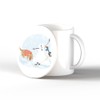 Global Designs BUILDING A SNOWMAN DOG THEMED CERAMIC CIRCLE COASTER
