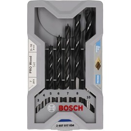 Bosch Juego 7un Broca Madera 3 Puntas 3-10mm