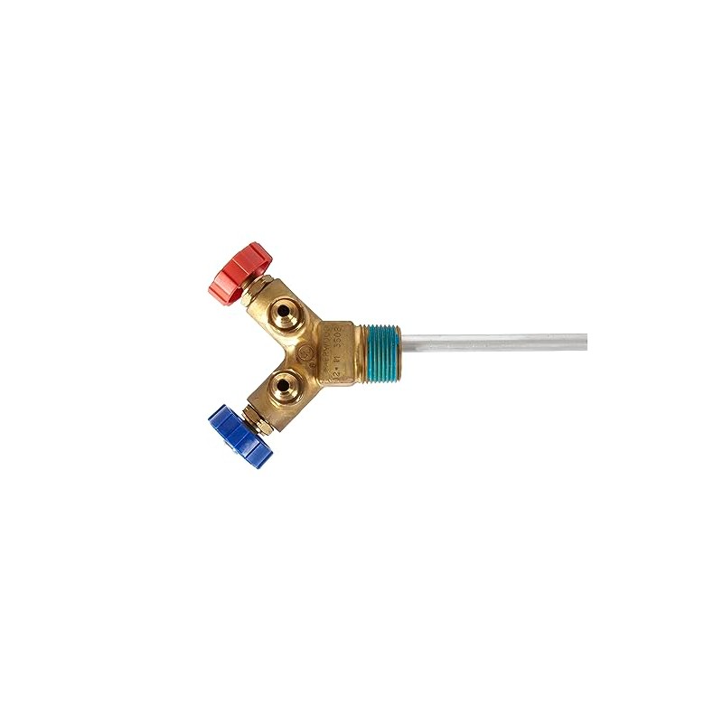 Refrigerant Tank 1/4 Flare Y-Valve Assembly for HVAC 13.5 Dip