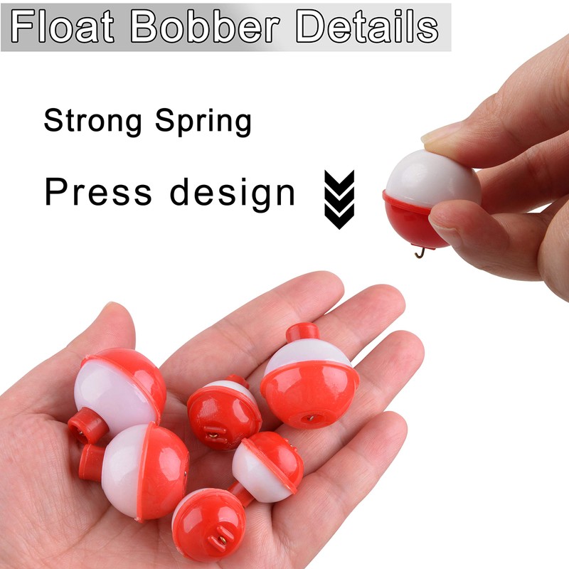 Easy Catch ® 10pcs 1.25" Snap on Float Bobbers