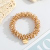 AMOR SPES Crystal Pearl Hair Tie Rope Hair Band for
