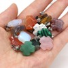 LE SKY 16 Pcs natural stone pendants faceted cross shape
