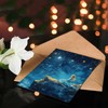 Artery8 Greeting Card Girl Wish Upon Star Starry Night Sky
