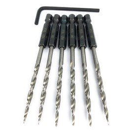 FTG USA Replacement Tapered Countersink Drill Bit Set 6 Pc (#6) 9/64" Countersink Bit Same Size Bit Replacement Only, Countersink Replacement Drill Bit FTG Maximum Torque Wood Bits Secured with Pin