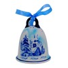 Bunzlauer ceramic bell small with winter landscape in DU11 design